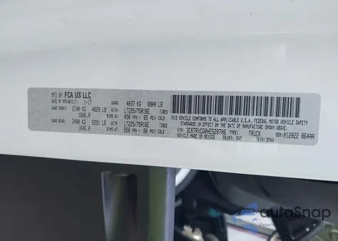 2017 Ram Promaster 2500 High Roof 136 Wb z USA, uszkodzony, nr VIN 3C6TRVCG0HE528706